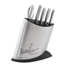Global Michel Roux Jr GR52/SS6 - 6 Piece Stainless Steel Knife Block Set (GR52/SS6) -SharpCraft Store 252729011 0 640x640