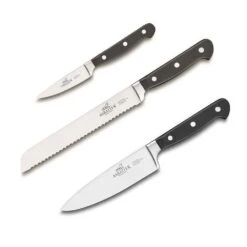 Sabatier® Pluton 3 Piece Knife Set - 9cm Paring, 20cm Cooks, 20cm Bread (774386)