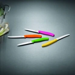 Victorinox Swiss Classic 2 X 11cm Tomato/Utility Knife Set Orange (67836L119B) -SharpCraft Store cut 6 7836 l b1 paring ls 14