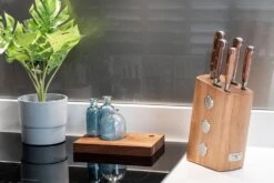 Rockingham Forge Pro Wood Series 2 Piece Set (9cm Paring Knife & 13cm Santoku Knife) -SharpCraft Store frf 8008 block lifestyle 01 compressed 8 1