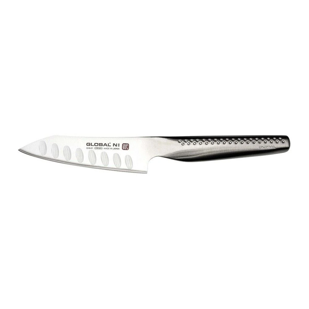 Global Knives NI Series 11cm Fluted Oriental Cook's Knife (GNS-01) 3 Global Knives NI Series 11cm Fluted Oriental Cook's Knife (GNS-01)