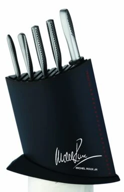 Global Michel Roux Jr GR52/BW7 - 7 Piece Black Knife Block Set (GR52/BW7)