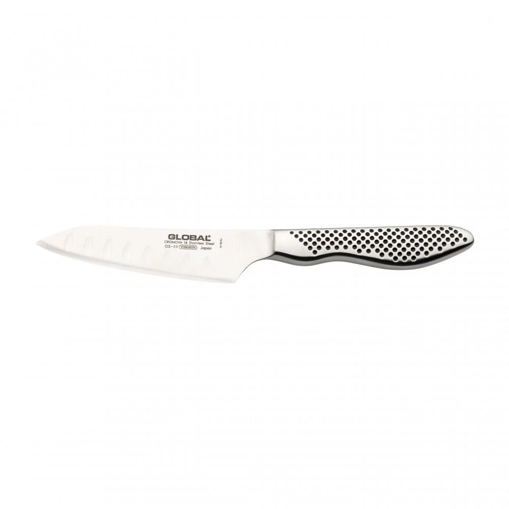 Global GS-59 Oriental Cook's Knife Fluted 11cm 3 Global GS-59 Oriental Cook's Knife Fluted 11cm