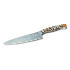 Savernake DNA CL18 18cm Chef's Knife - Anthracite, Arctic & Orange With Marble Handle -SharpCraft Store house marble cl18 iso blade