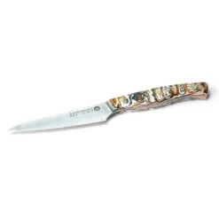 Savernake DNA SY11 11cm Large Paring Knife - Anthracite, Arctic & Orange With Marble Handle -SharpCraft Store house marble sy11 iso blade