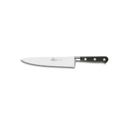 Lion Sabatier® Ideal Carbone 20cm Cook's Knife (Carbon Steel Blade With Black Handle & Brass Rivets)