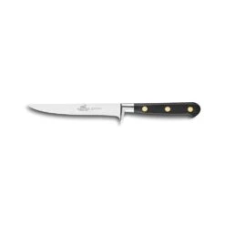 Lion Sabatier® Ideal Carbone 13cm Boning Knife (Carbon Steel Blade With Black Handle & Brass Rivets)