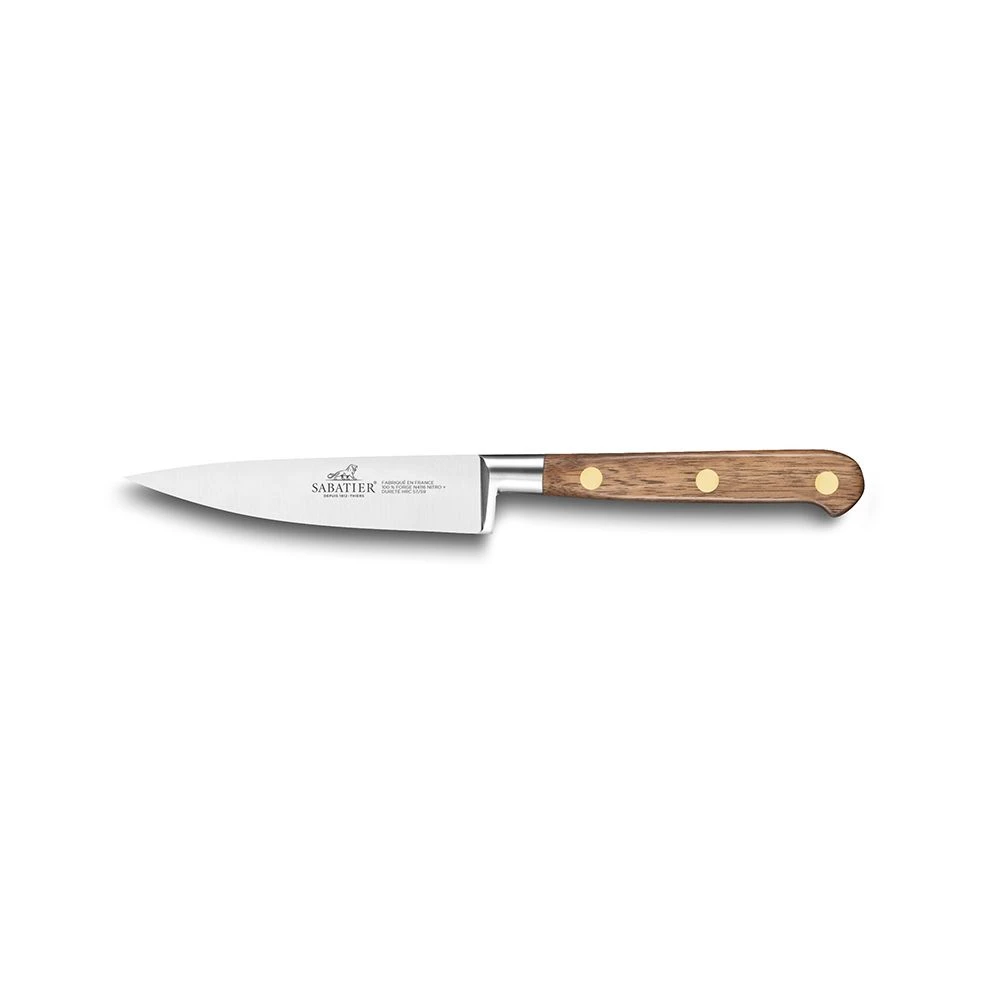 Lion Sabatier® Ideal Perigord 2 Piece Knife Set - 10cm Paring & 18cm Santoku Knife (Walnut Handle With Brass Rivets) 5 Lion Sabatier® Ideal Perigord 2 Piece Knife Set - 10cm Paring & 18cm Santoku Knife (Walnut Handle With Brass Rivets) - Image 3