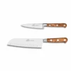 Lion Sabatier® Ideal Provencao 2 Piece Knife Set - 10cm Paring & 18cm Santoku Knife (Olive Handle With Stainless Steel Rivets) -SharpCraft Store kk 892185