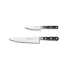 Lion Sabatier® Ideal 2 Piece Knife Set - 10cm Paring & 20cm Cooks Knife (Black Handle With Stainless Steel Rivets) -SharpCraft Store kk 893780