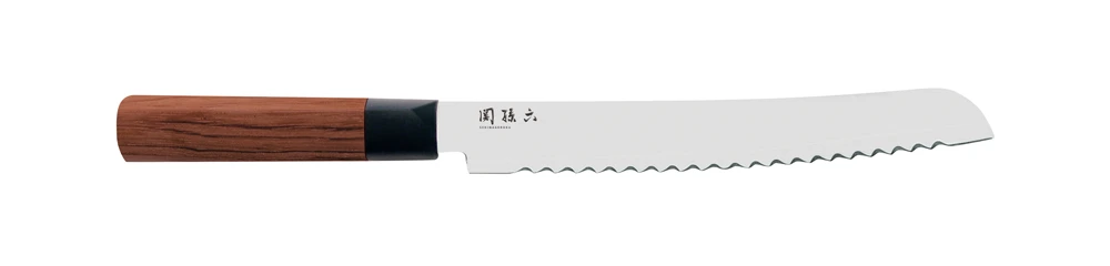 Kai Seki Magoroko Red Wood 22.5cm Bread Knife (KAI-MGR-0225B) 3 Kai Seki Magoroko Red Wood 22.5cm Bread Knife (KAI-MGR-0225B)