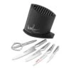 Global Michel Roux Jr GR52/BRW6 - 6 Piece Black Knife Block Set (GR52/BRW6) 1 Global Michel Roux Jr GR52/BRW6 - 6 Piece Black Knife Block Set (GR52/BRW6) -SharpCraft Store michel roux jr global collection 6 piece knife block set black gr52bw6 20576 hires 1