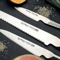 Global Ukon 22cm Bread Knife (GU-03) -SharpCraft Store ukon lifestyle 27 gu 03 gus 24 guf 30